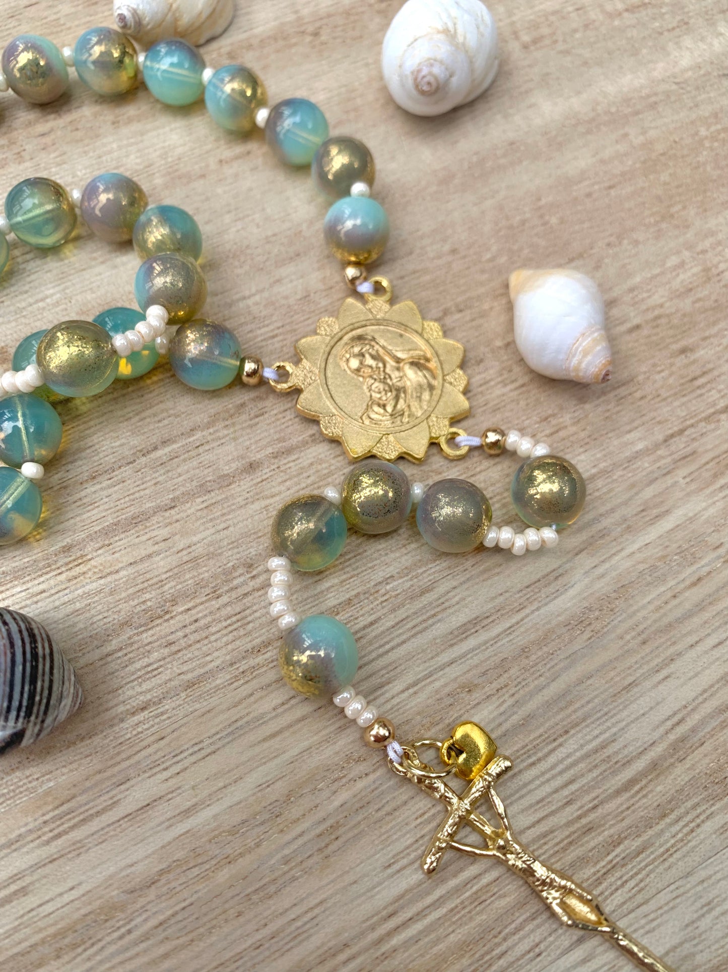 Chapelet de perles de verre des océans