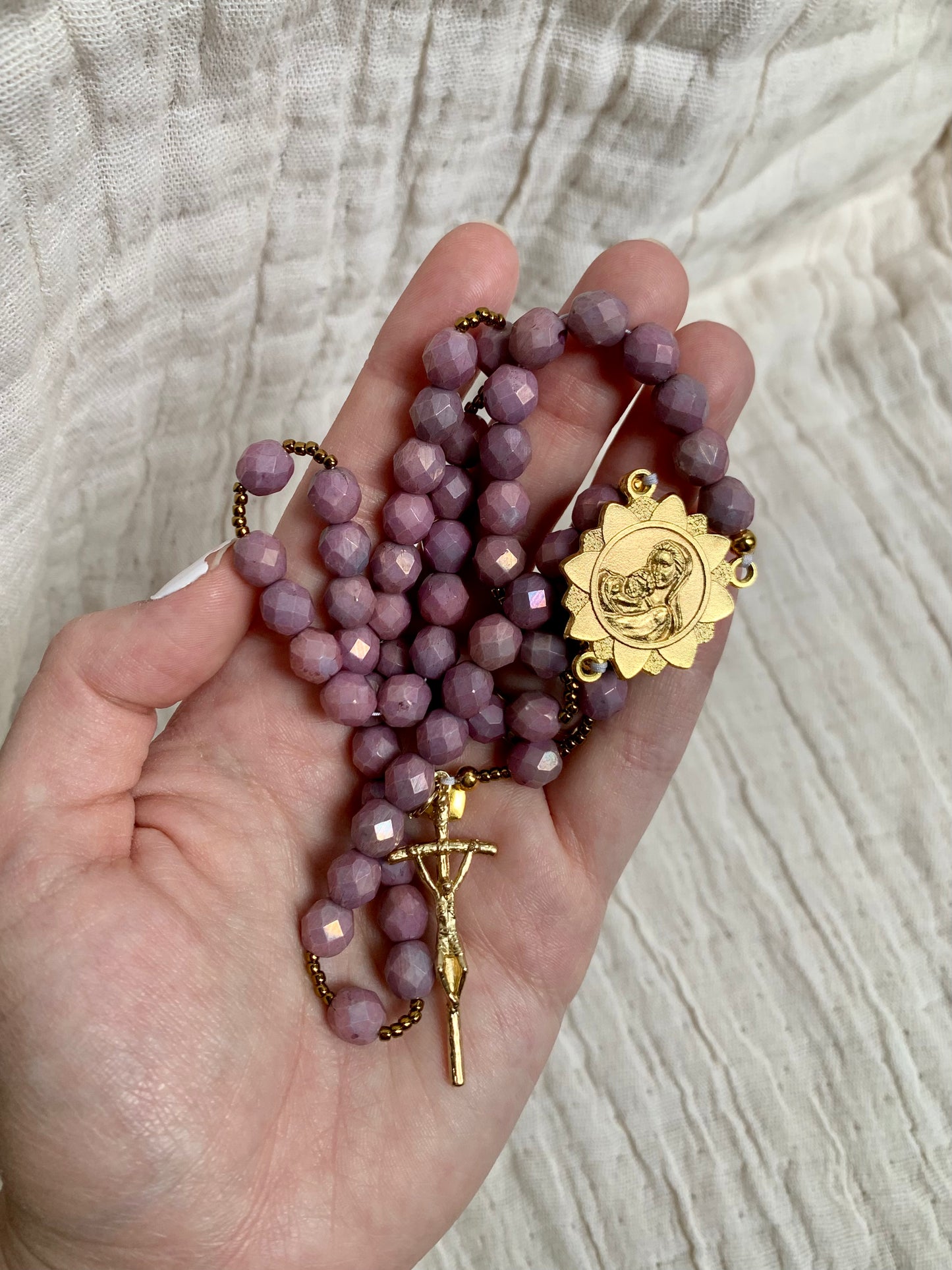 Kingdom Come Glass Bead Rosary