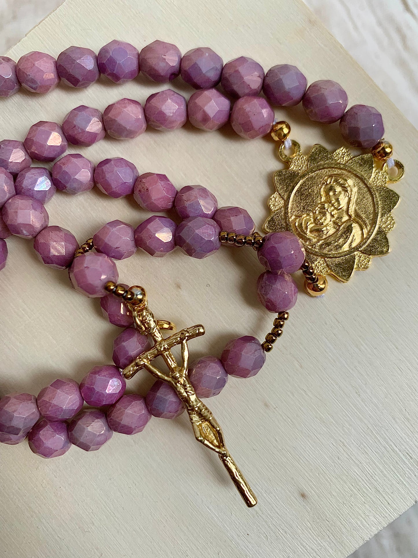 Kingdom Come Glass Bead Rosary
