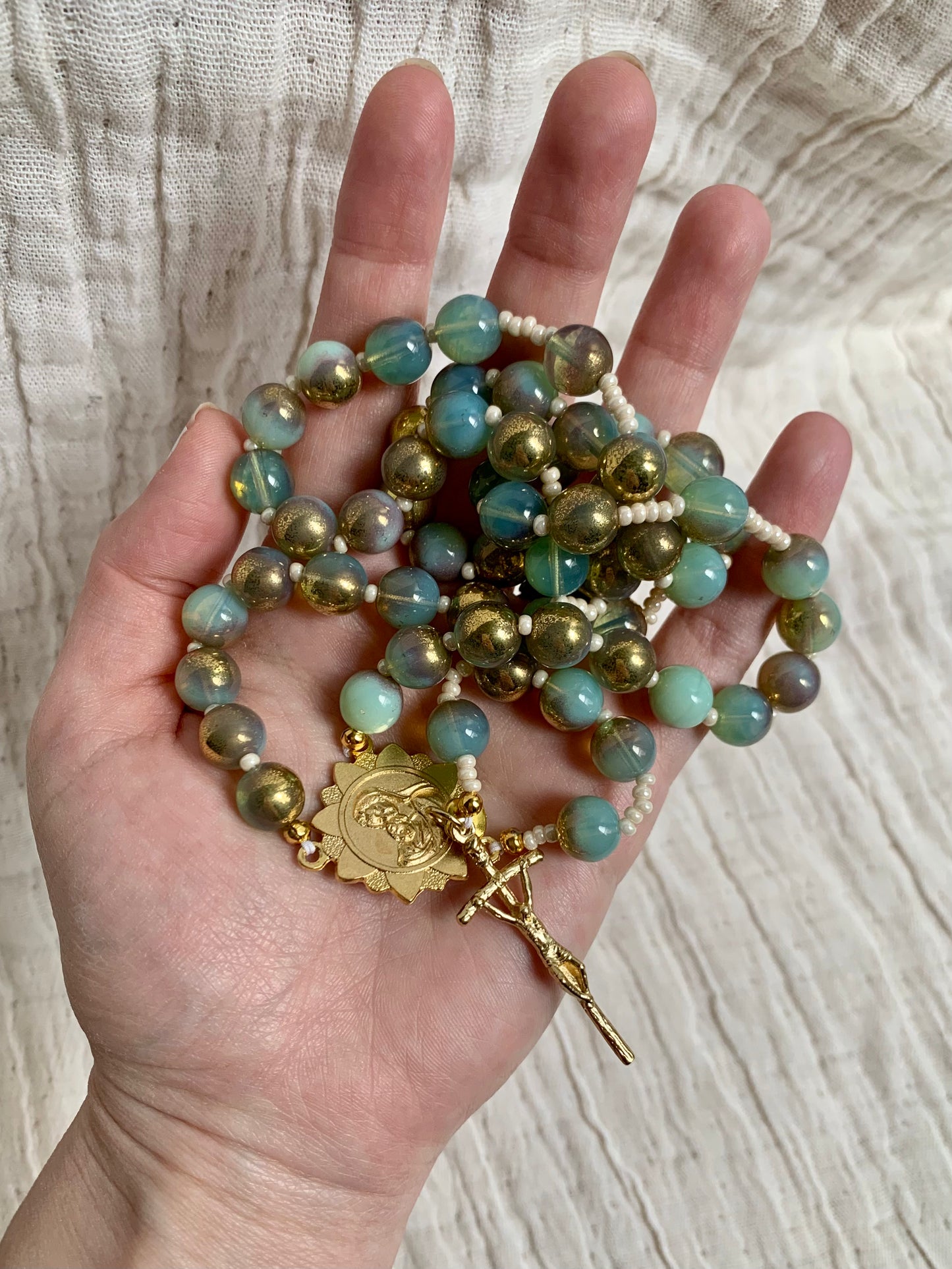 Chapelet de perles de verre des océans