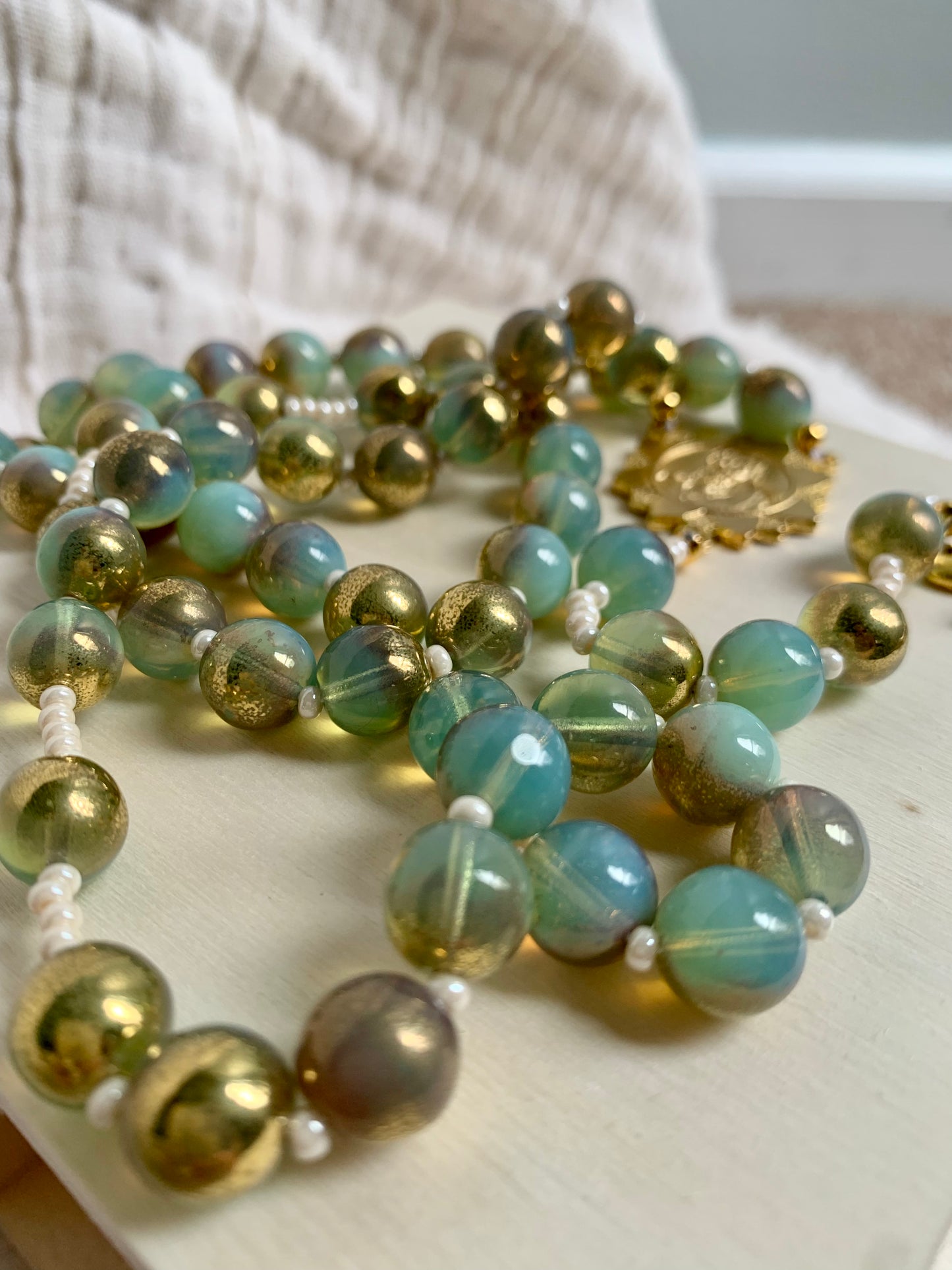 Chapelet de perles de verre des océans